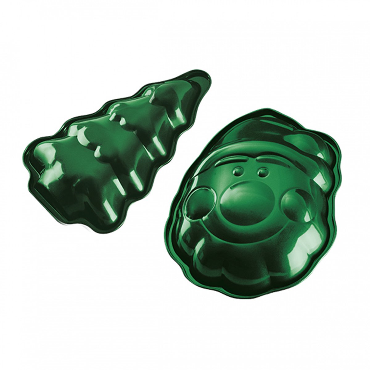 Berlinger Haus Emerald Collection - Bakvormen - Kerstboom en Kerstman - Groen