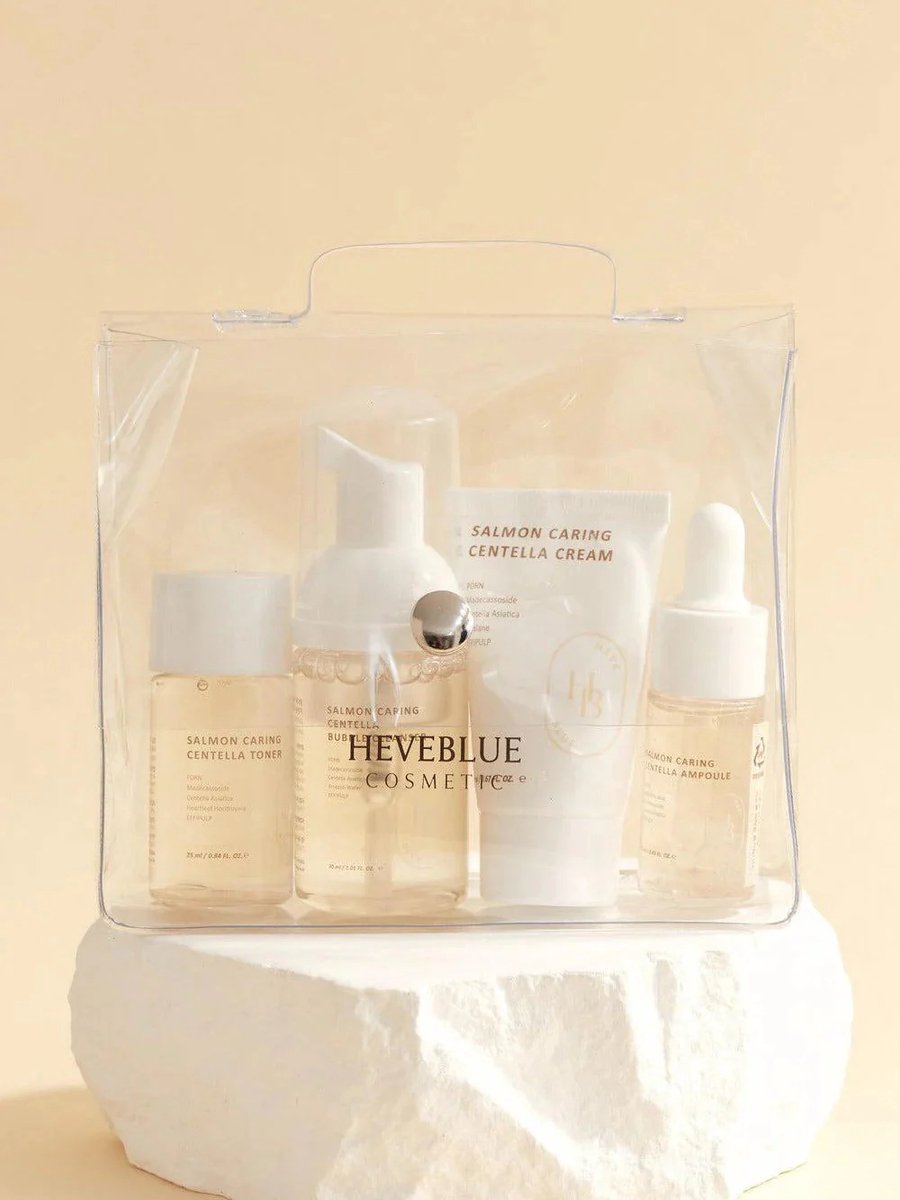 HEVEBLUE] Salmon Caring Centella Special Travel Kit Bag