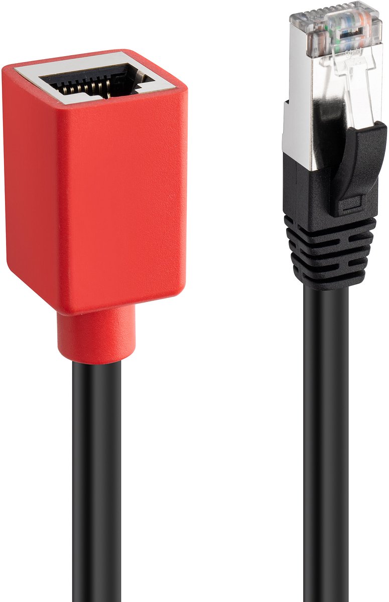 Lindy 60189 netwerkkabel Zwart, Rood 0,2 m Cat6a