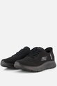 Zwarte Skechers Go Walk Flex instappers met mesh bovenwerk en Goga Mat-zool.