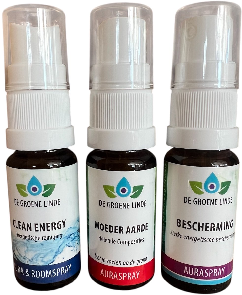 Goedkoopste De groene linde - reinigen - gronden - beschermen - set - rgb - etherische olie spray 3 stuks 10ml