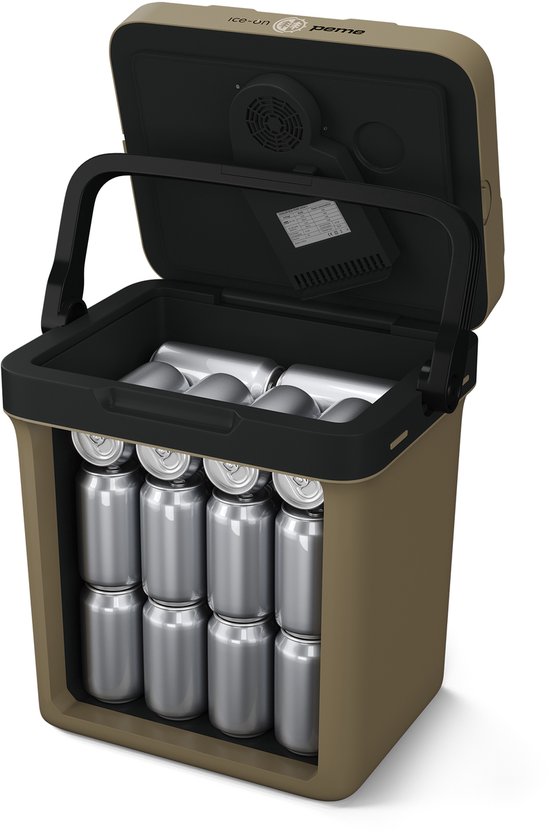 PEME Essential - Elektrische Koelbox - Thermo-elektrisch - 22.9L - 12V Autolader - 220/230V Stopcontact - Koelt en verwarmd Frigobox - Sand Storm van PEME — afbeelding 3