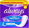 Always Daily Protect - Long - 0% Parfum - Inlegkruisjes - Voordeelverpakking 4 x 50 Stuks