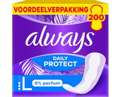 Always Daily Protect - Long - 0% Parfum - Inlegkruisjes - Voordeelverpakking 4 x 50 Stuks