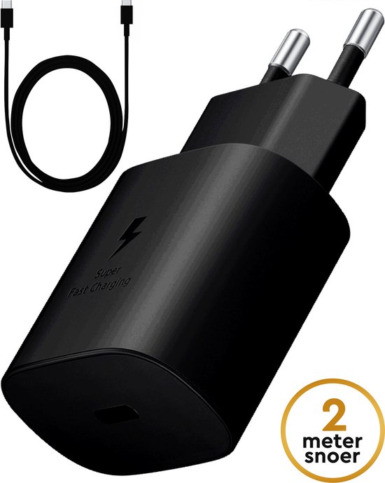 Golden Sound origineel 45W snellader - USB C Snellader - 2 meter oplader draad - Power adapter - Lader geschikt voor Samsung