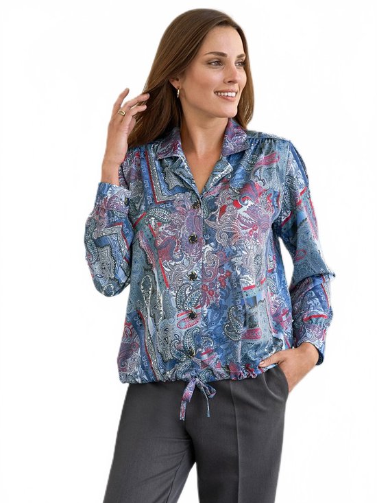 Bedrukte blouse van jersey