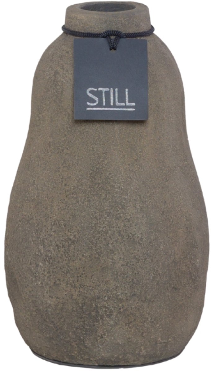 STILL - Flesvaas - Organische Vorm - Dark - Bruin - 18 x 12 cm