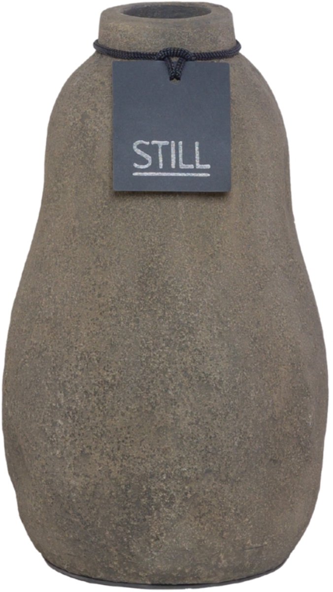 STILL - Flesvaas - Organische Vorm - Dark - Bruin - 24 x 14 cm