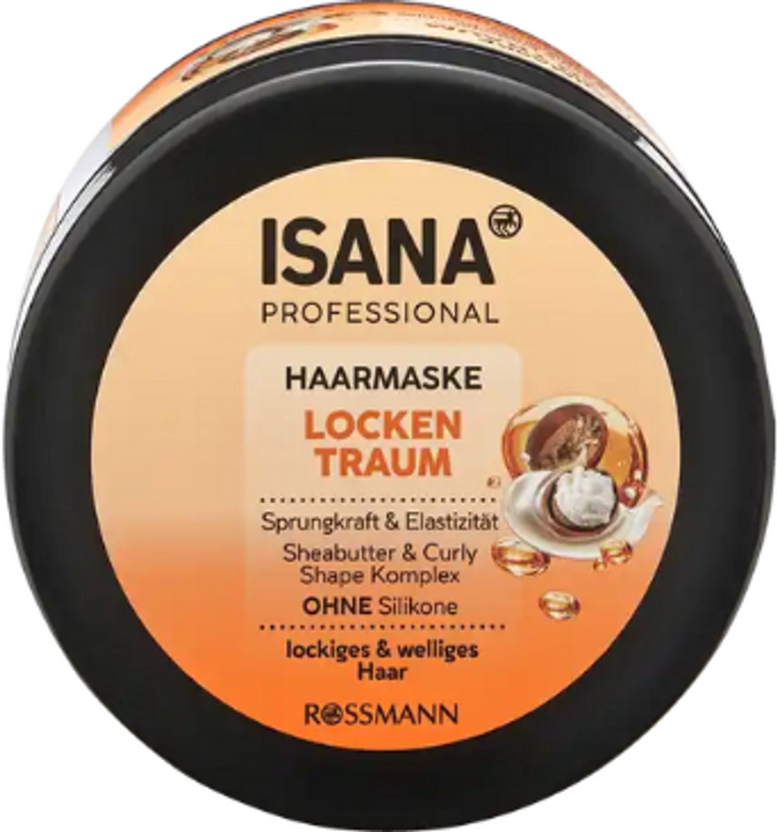 ISANA PROFESSIONAL Haarmasker Lockentraum - Krullend & Golvend haar | 1x 250ml | Zijdezachte formule met Curly Shape Complex en Sheaboter