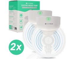 Handsfree Borstkolf 2x Combideal - Elektrisch - Draadloze - 9 Standen - 2 Modes - 3 Maten - Kolfapparaten - BPA-Vrij - Borstvoeding - Baby Spullen - Breast Pump Electric - Met Accessoires Opvangbeker 180ml, BH Gesp - Moedermelk - Wit - Silvergear