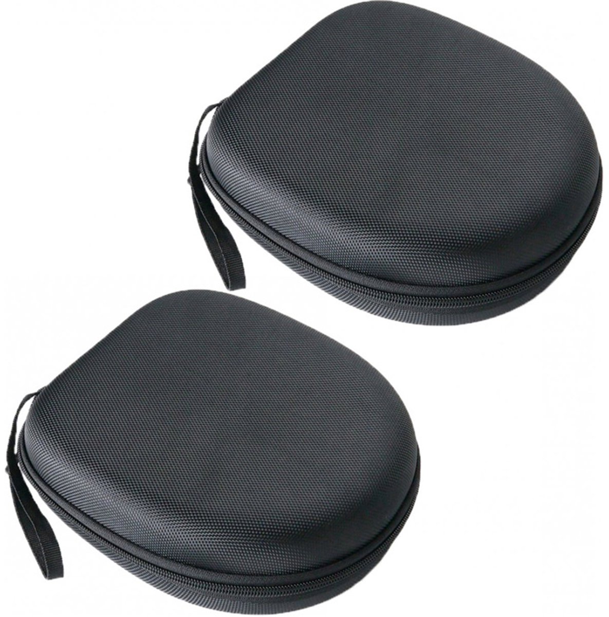 KZQ 2 stuks - Harde hoes - Draagtas - Oortelefoonhoesje - Harde hoes - Universele oortelefoonhoes - Bluetooth-oortelefoons - Zwart