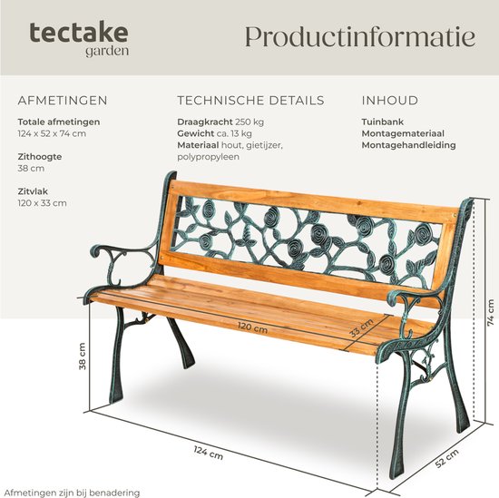 Wakefield tuinbank Terschelling 150 cm acaciahout kopen? | Tuinbanken