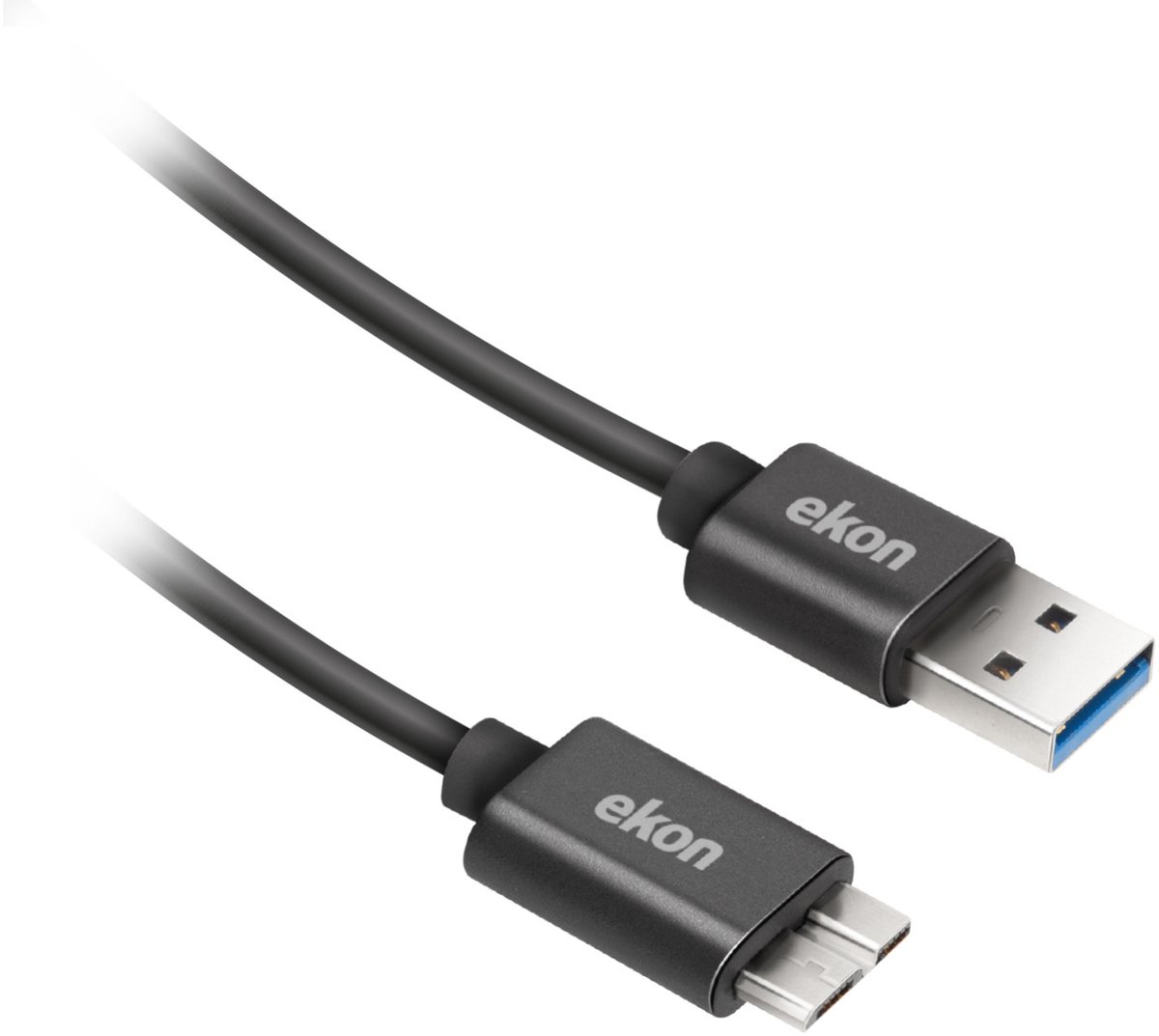 Ekon ECITUSBMICB18MMK USB-kabel USB 3.2 Gen 1 (3.1 Gen 1) 1,8 m USB A Micro-USB B Zwart