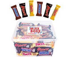 Mars Miniatures chocolademix - 55 stuks - Mars, Snickers & Twix - mini chocoladerepen - 1100g