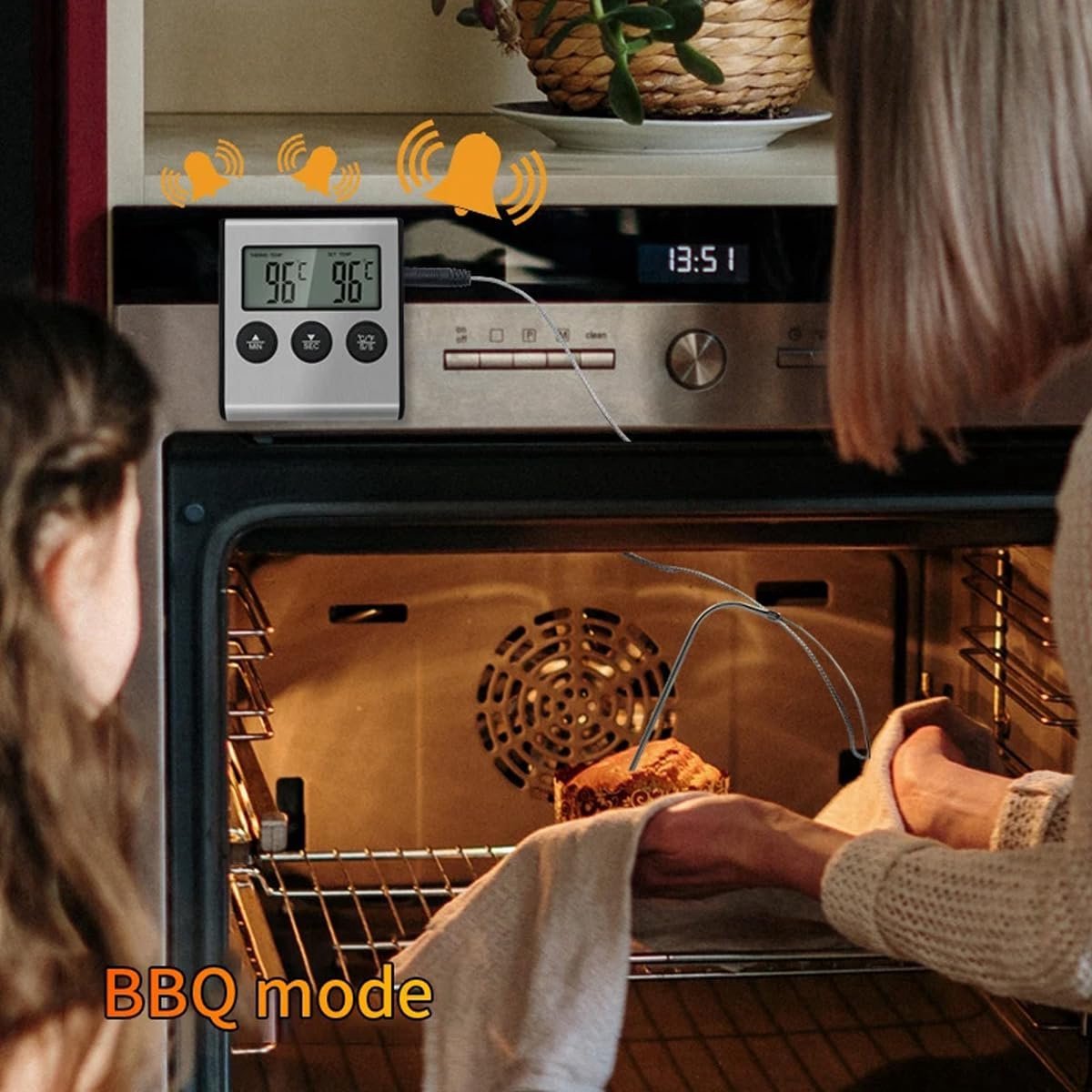 Vleesthermometer - Keukenthermometer - BBQ Thermometer - Met timer - Magnetisch - Thermometer - ook geschikt als voor Vlees, BBQ, Oven — cadeau in Kookcadeaus - foto 5