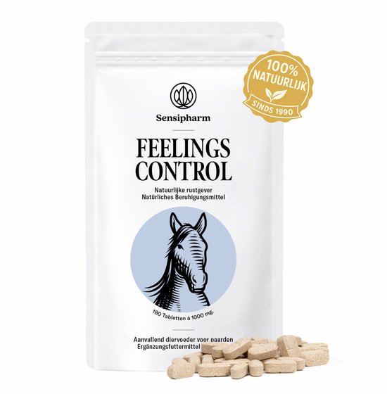 Sensipharm® Feelings Control Paard - Rustgevend Anti Stress Supplement - 180 Tabletten