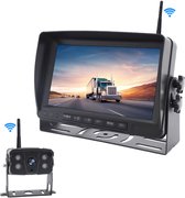 Truskore Bedrade Achteruitrijcamera set met 7 inch scherm - Achteruitrij Camera bedraad voor Auto - Camper - Caravan - Vrachtwagen - Landbouw