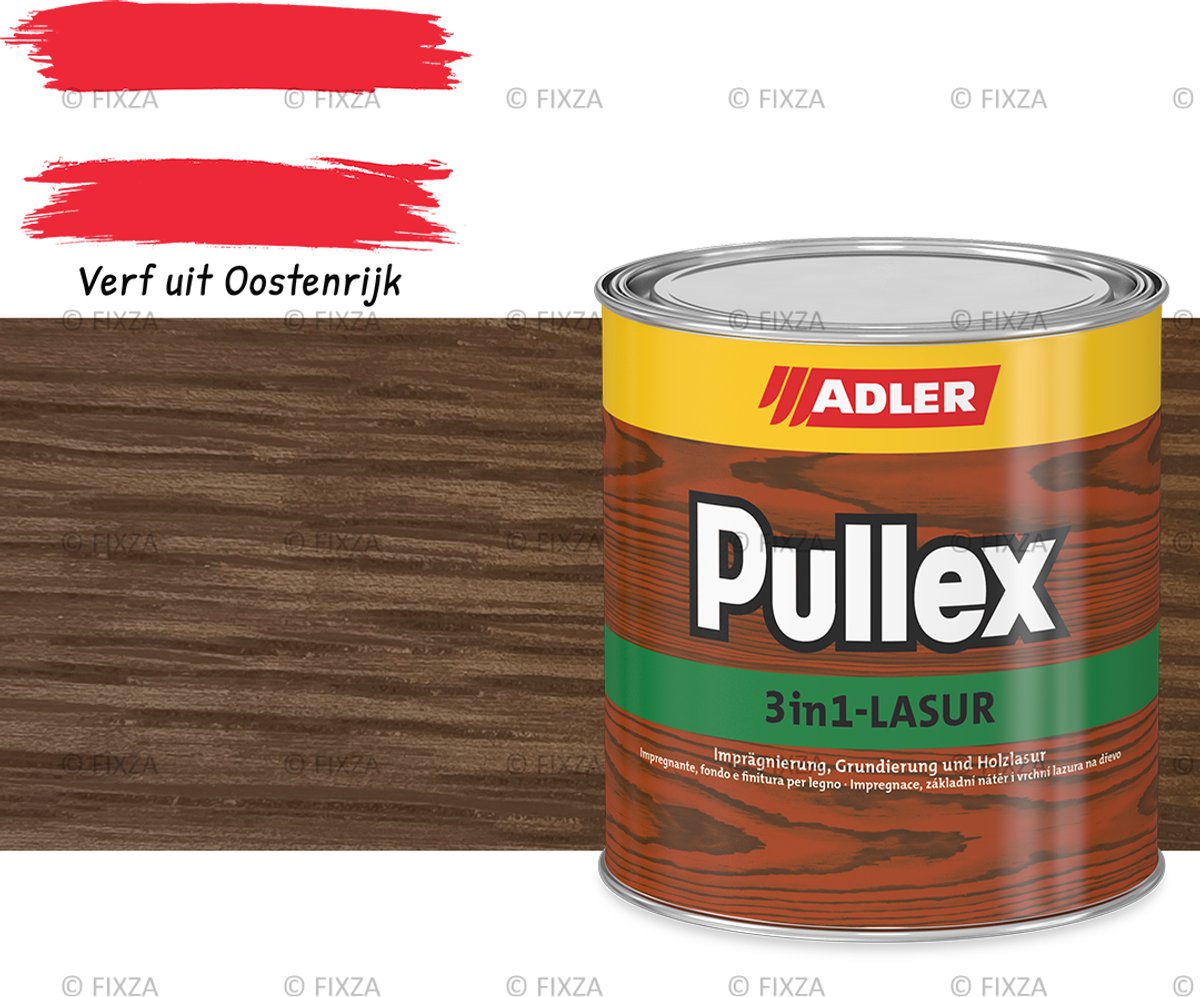 ADLER Pullex 3in1-Lazuur Katalonien, bruine beits 0,75 liter
