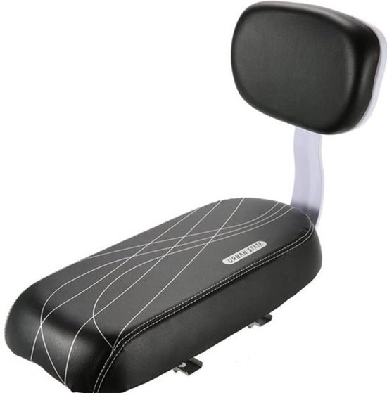 Voordeelfiets Fietsaccessoire – Bagagedragerkussen met Rugsteun – Zwart/Wit
