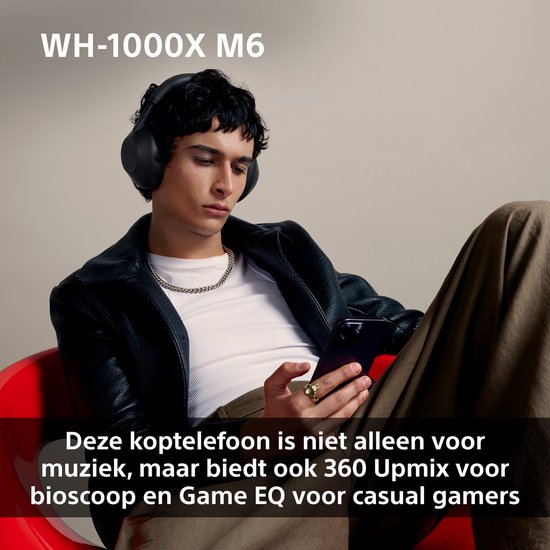 Sony WH-1000XM6 - Casque sans fil à réduction de bruit - Argent