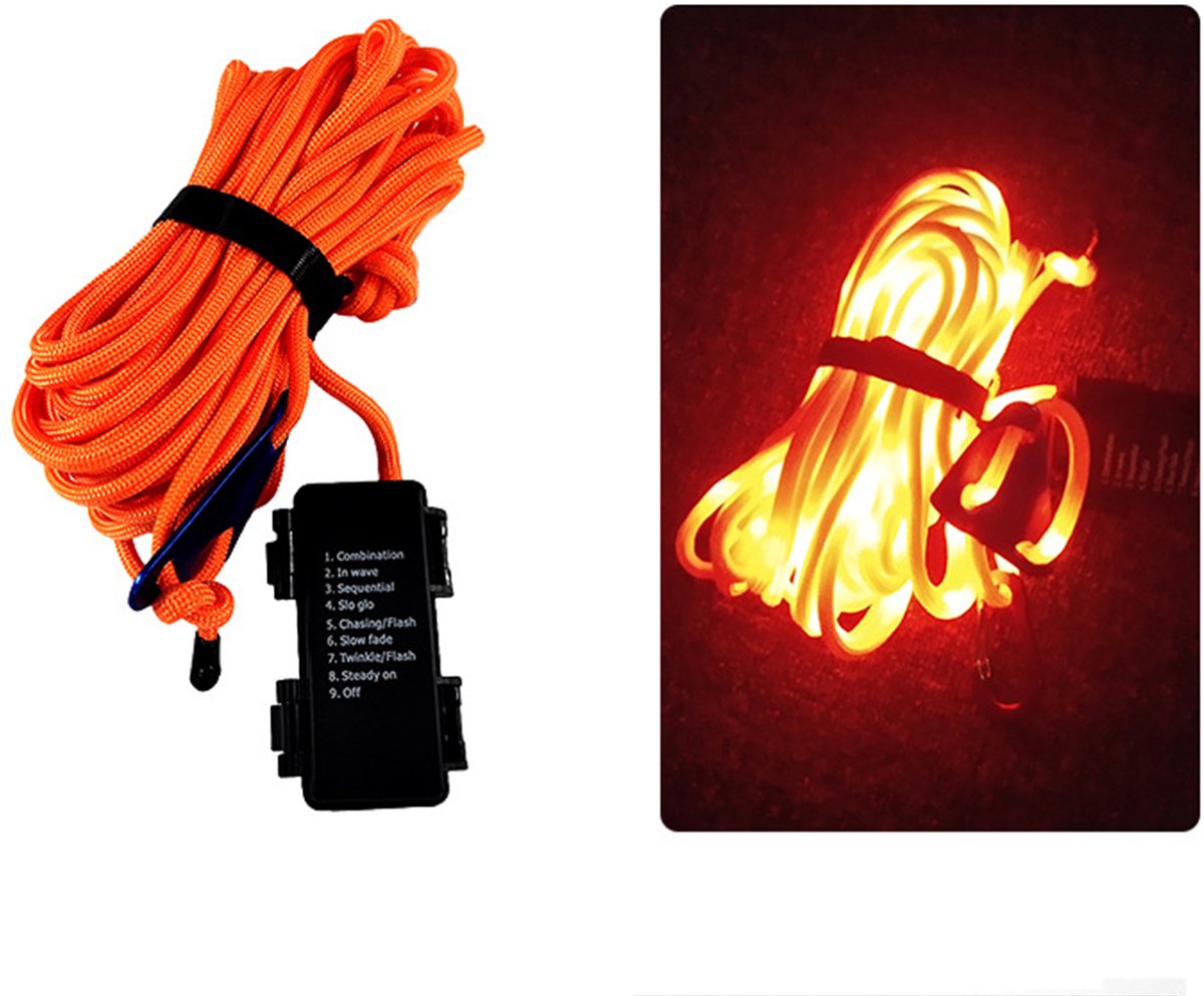 Tent Scheerlijn - verlicht - op batterij - tentkoord - tentaccessoire - kampeeruitrusting - kampeeraccessoire - tentverlichting - kampeerverlichting - luifel verlichting - led