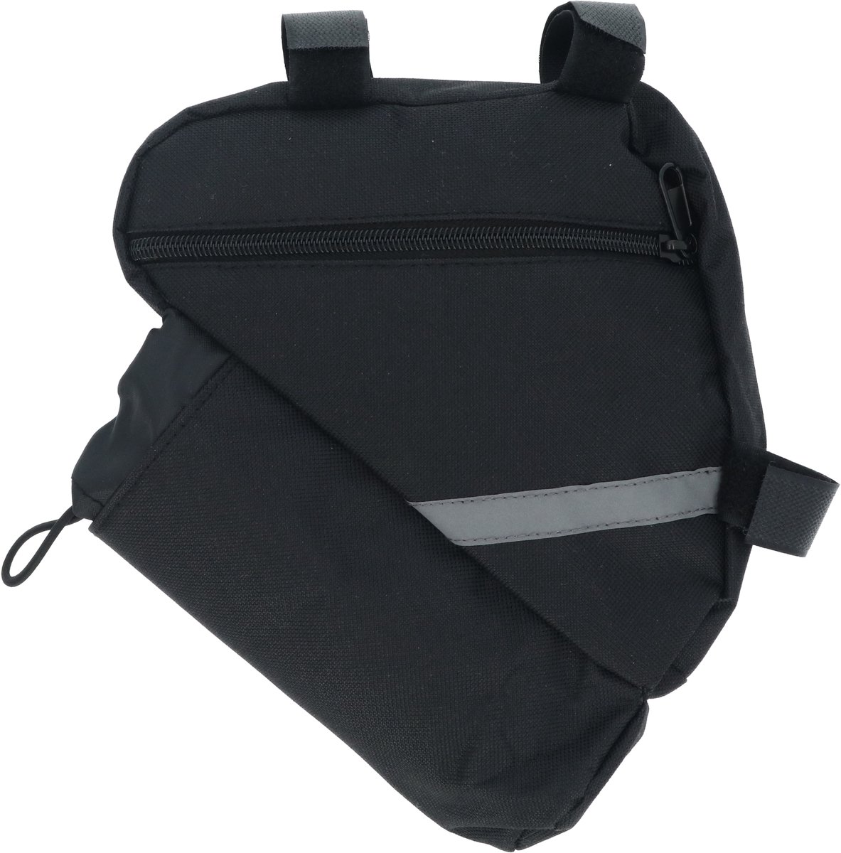 Dresco Frame Fietstas – Waterafstotend polyester – Afsluitbaar hoofdvak - Extra vak aan onderkant voor petfles 33/50c of dopper – Bevestigen met 3 klittenband sluitingen - Reflectiestrepen aan beide zijkanten