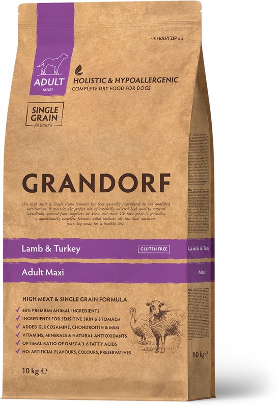 Grandorf Hondenbrokken Adult Large Lam & Kalkoen 10 Kg