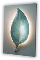 Blad, Art Nouveau, Blauw, groen, wit, zilver, beige