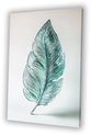 Veer, Minimalisme, Blauwgroen, zilver, wit, lichtgrijs