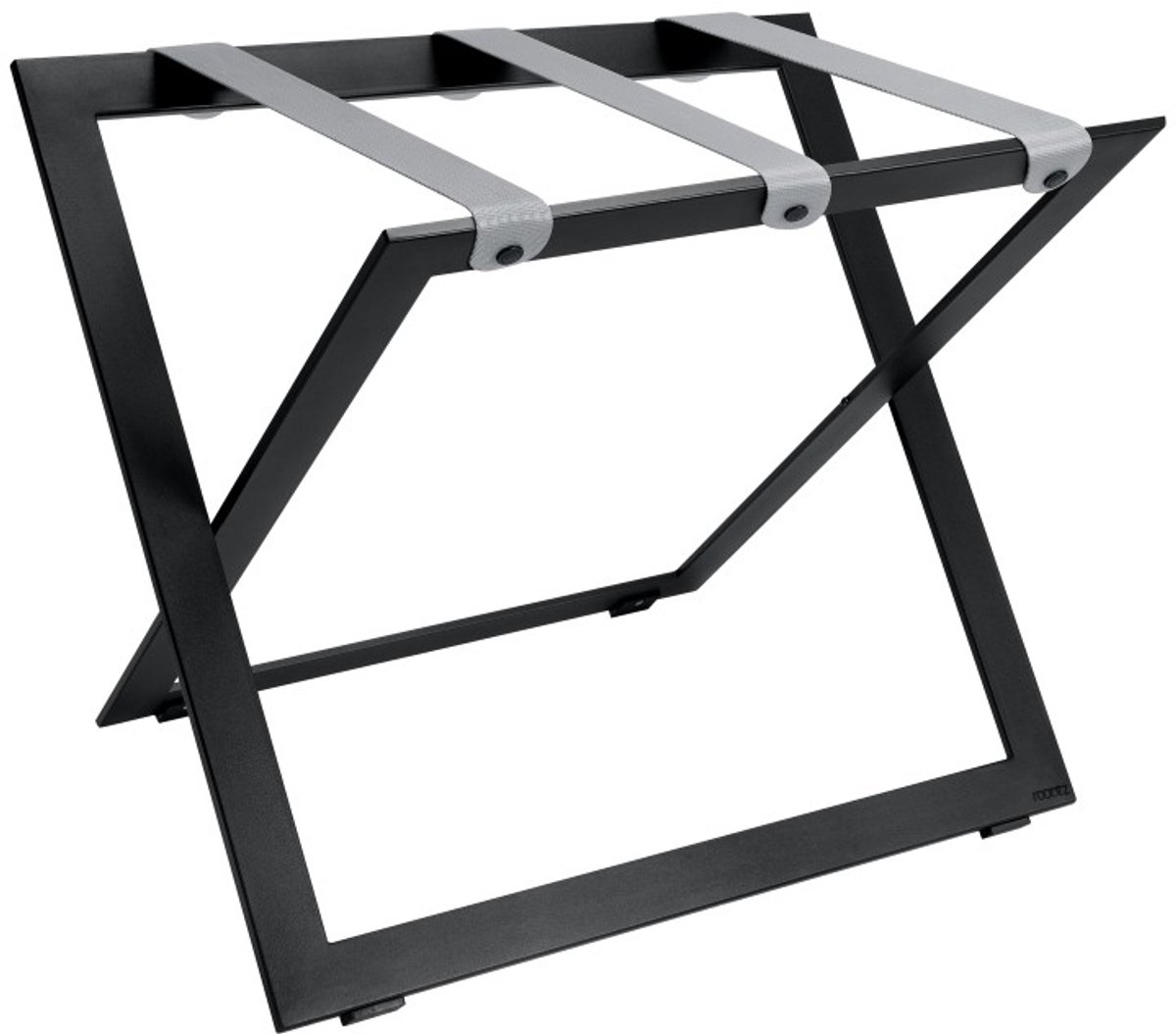 Kofferrek Roootz Compact | Zwart Staal met Grijze Nylon banden | Inklapbaar | Compact