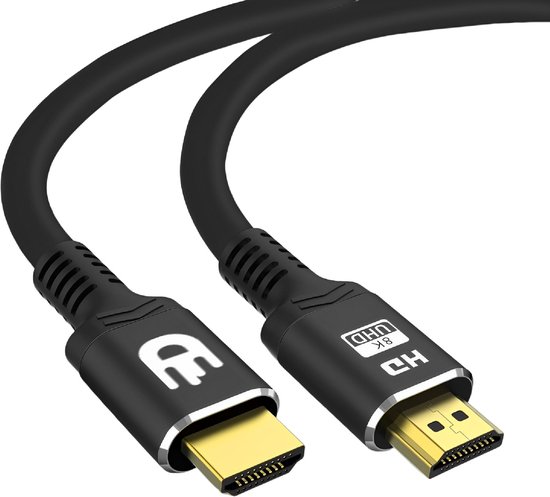 Drivv. Câble HDMI Premium 2.1 - Ultra HD 8K - HDMI vers HDMI - Convient pour Xbox Series X & PS5 - 10 mètres - Zwart