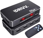Bol.com Drivv. HDMI Switch 4K 60Hz – 5 ingangen 1 uitgang - Incl Afstandsbediening - Automatisch Schakelen - Ondersteunt 720p/10... aanbieding
