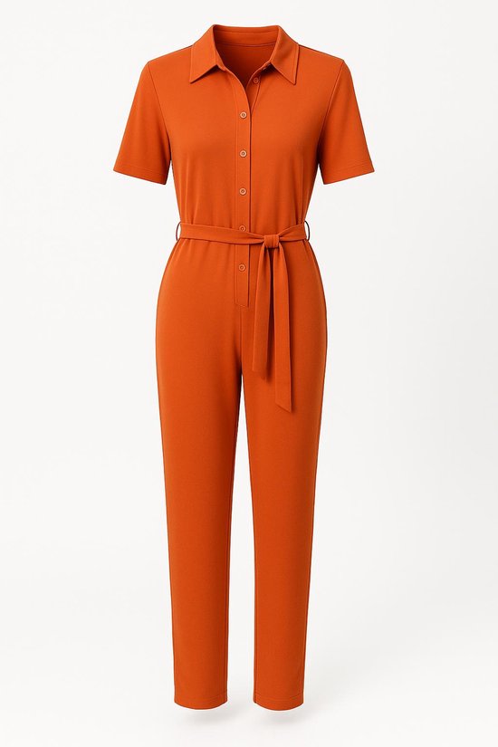 Angelle Milan Travel Jumpsuit – Vavavoom in Vuur-Orange