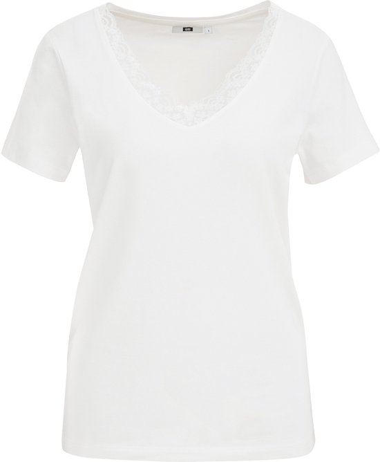 WE Fashion Dames T-shirt met kant