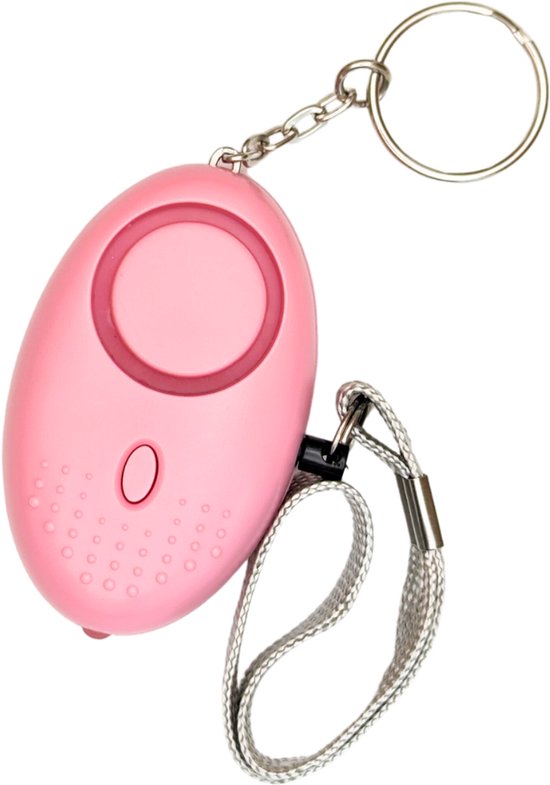 Hion persoonlijk alarmsysteem voor vrouwen, 3 stuks, oplaadbaar, 130 dB zelfverdedigingsalarm aan sleutelhanger met LED-zaklamp, noodalarm voor kinderen en ouderen, wit, roze, zwart