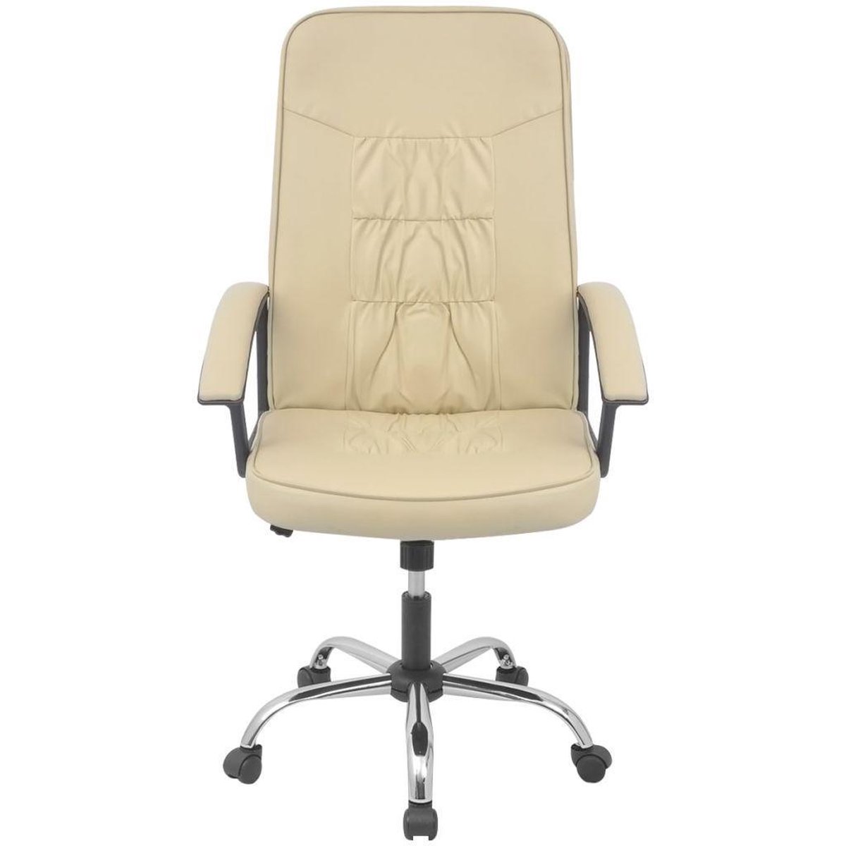 | vidaXL Bureaustoel 67x70 cm kunstleer gebroken wit Bureaustoel 55x63 cm kunstleer gebroken wit