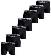 Björn Borg Cotton Stretch Boxershort - Zwart/Zwart- 7 stuks - Heren onderbroeken - Boxer - Maat M
