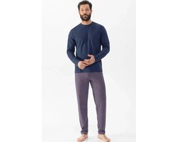 mey Herren Pyjama Lang Serie Red Tile