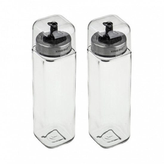 Kinghoff - Flessenset voor Olie en Azijn - Glazen Flessen - 270 ml - Milieuvriendelijk van kinghoff — afbeelding 2