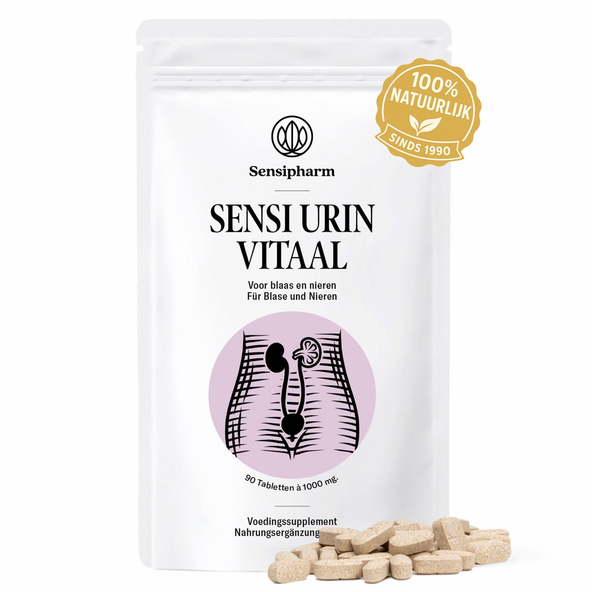 Sensipharm® Sensi Urin Vitaal - Blaas & Nieren - Blaasontsteking & Nierstenen Supplement - 90 Tabl.