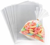100 Sacs Cellophane Auto-Adhésifs A5 - 15.5x21cm - Alimentaire - Pour Biscuits, Cartes, Art - Transparents