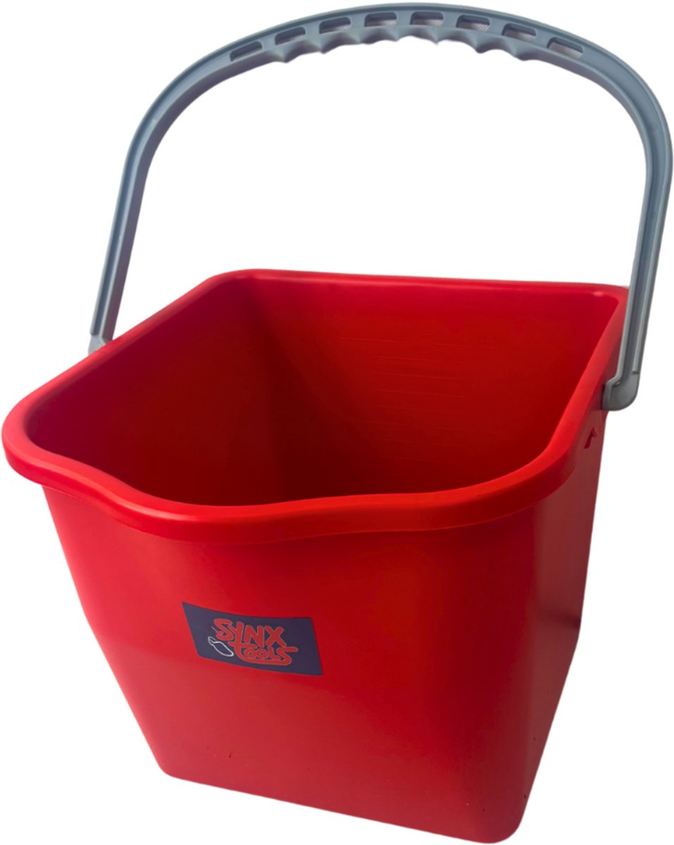Goedkoopste Synx Tools - Emmer - voor mop en werkwagen - rood - 15 liter -schoonmaak