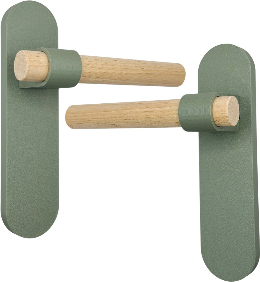Home 3D® - Deurklink Groen - Deurbeslag met Schild - Modern Design - voor Binnendeuren - Complete set - Ontworpen en Gemaakt in Nederland