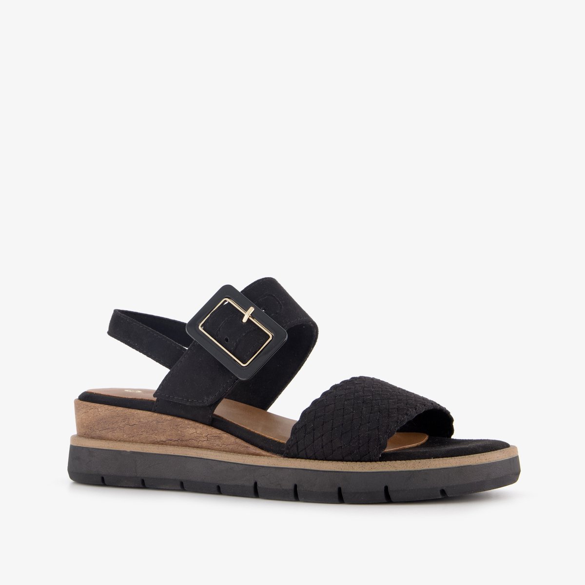 Nova dames sandalen met sleehak zwart - Maat 40