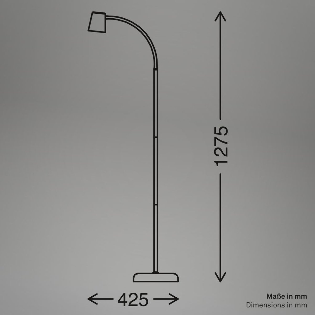 BRILONER Skriva zwarte leeslamp met flexibele arm thumbnail 4