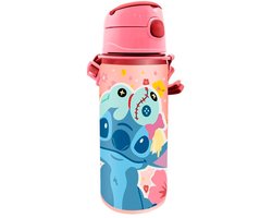 Disney Lilo & Stitch drinkfles/drinkbeker/bidon met drinktuitje - Roze - aluminium - 600 ml