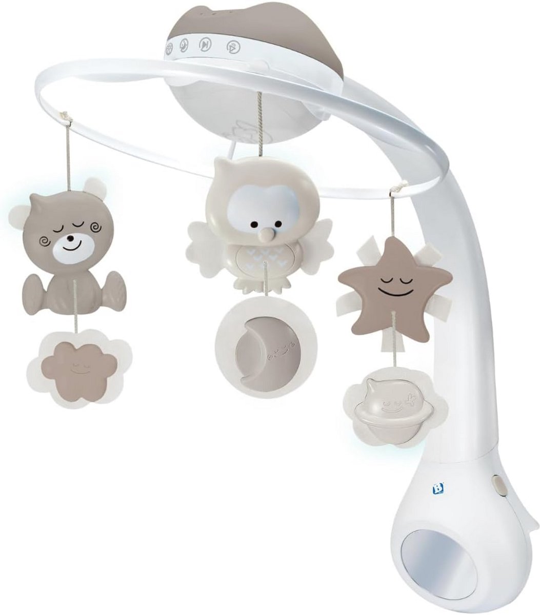 Image of 3 in 1 Muziek Projector Mobiel voor Baby - Nachtlampje en Lichtprojector met Melodieën en Natuurgeluiden