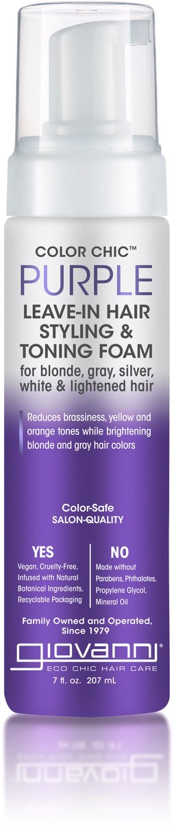 Giovanni Cosmetics - Color Chic Purple Leave-In Hair Styling & Toning Foam - 207ml
