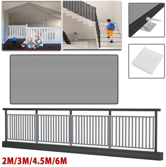 UISEBRT Barrière De Protection D'escalier En PVC 0 à 150cm Extensible