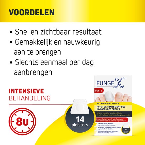 FungeX Kalknagel Pleister - Voetschimmel Behandeling - Alternatief Voetschimmel Creme - Zwemmerseczeem Behandeling - Schimmelnagel - Kalknagelbehandeling
